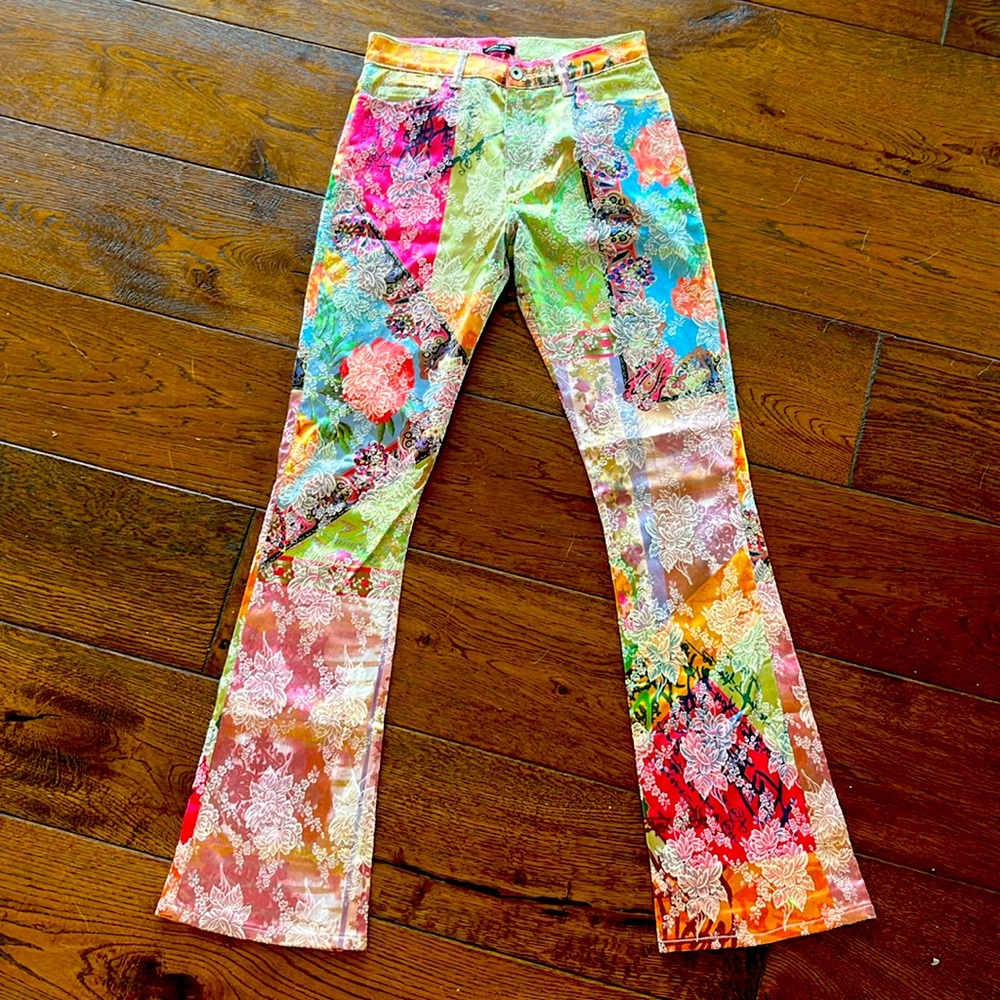 Y2k 90s Vintage Brocade Pants - image 1
